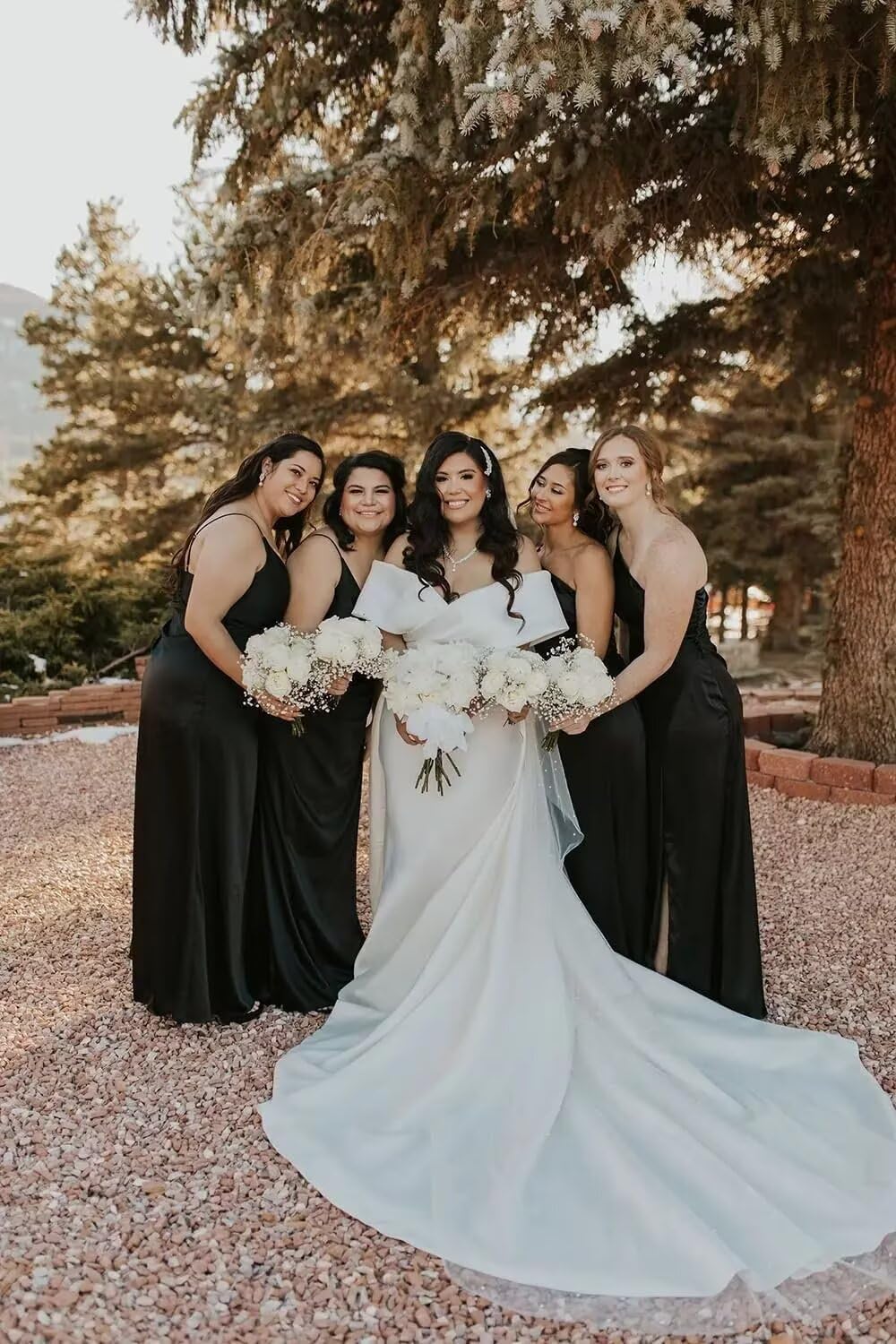 Lace Mermaid Wedding Dresses for Bride 2025 with Train Long Sleeve Tulle Bridal Gown for Women