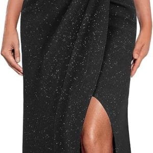 VFSHOW Womens Sexy Formal Ruched Fitted High Slit Bodycon Maxi Dress Spaghetti Strap Sweetheart Cocktail Prom Evening Gown