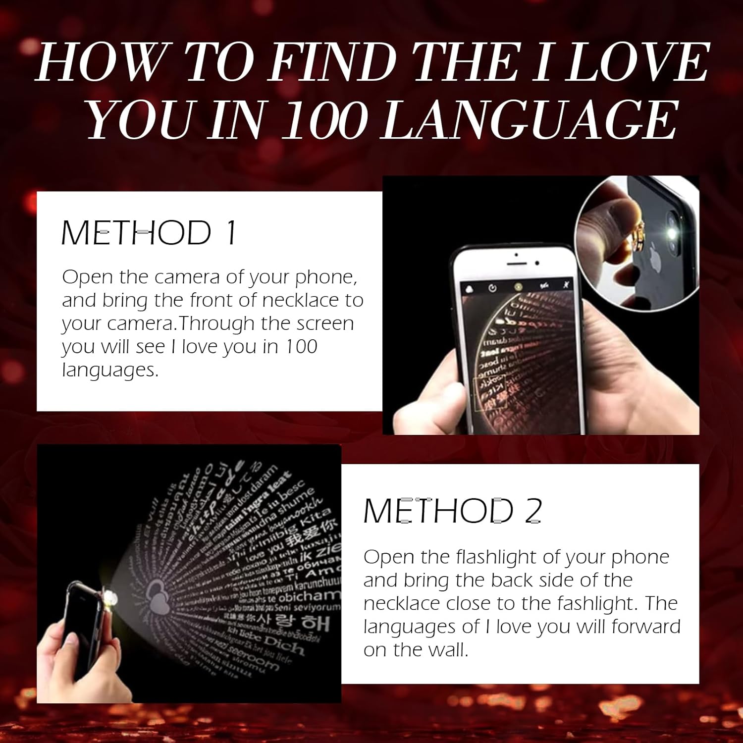 Preserved Roses Flowers for Delivery 7 Pcs, Forever Flores in a Box with Necklace, Eternal Rose Anniversary Birthday Gifts for Women Mom Wife Girlfriend, Rosas for Valentines Christmas, Red