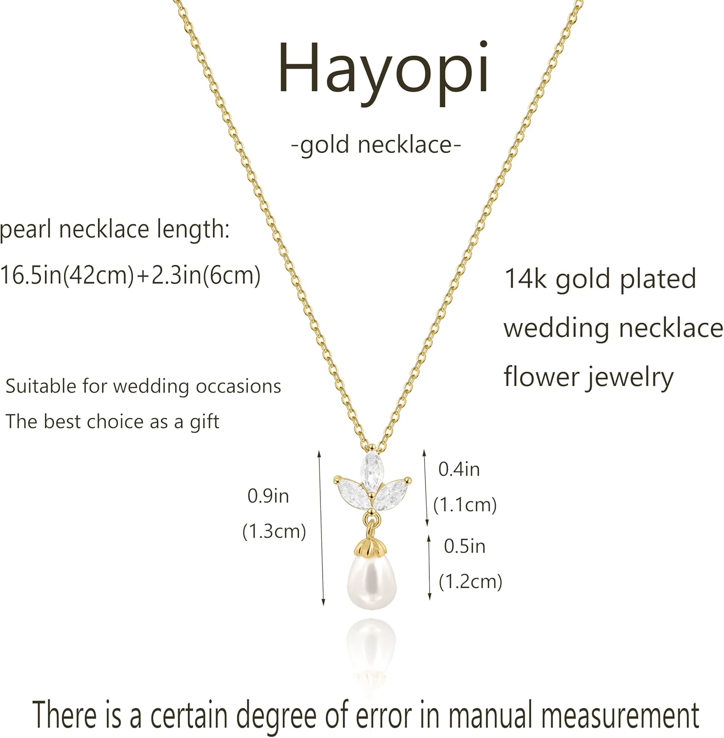 Pearl Necklaces for Women Trendy,14k Gold Plated Pearl Pendant Necklace Dainty Wedding Necklace Small Cute Gold Choker Necklace for Women Non Tarnish Gold Prom Jewelry Fashion Bridesmaids Gifts