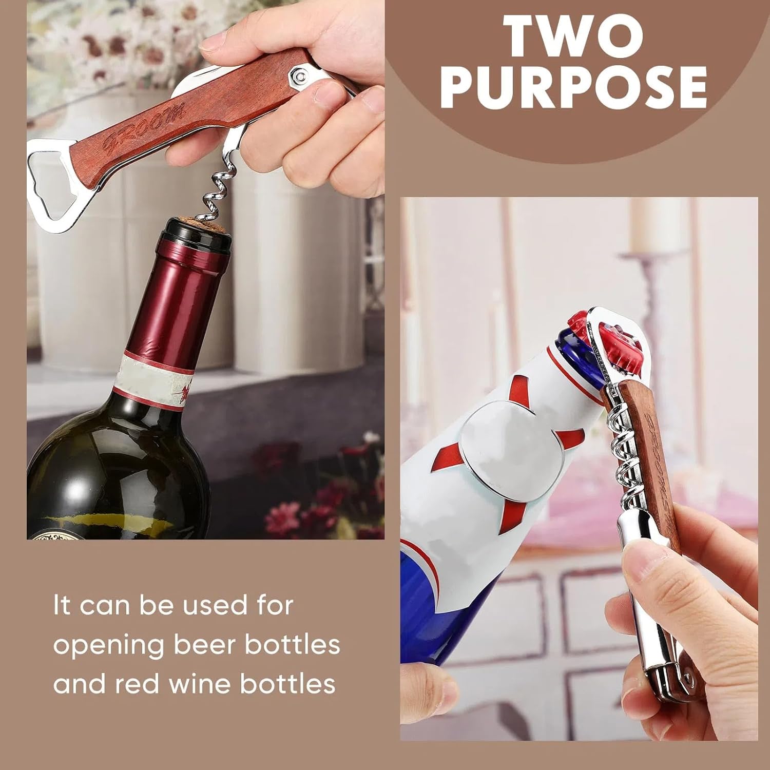 Set of 8 Groomsmen Bottle Opener Corkscrew Wine Opener and 4 in 1 Multi Tool Groomsmen Gifts Best Man Gift for Proposal Bachelor Party Weddings