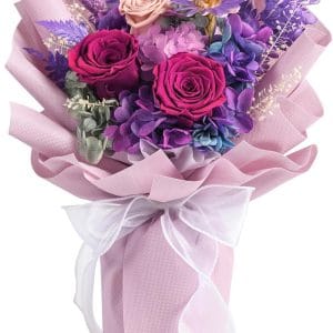 lovenfold Flowers for Delivery,Preserved Flowers Bouquets,Purple Rose Bouquets That Last 1-3 Years,Birthday Flowers Gifts for Women Mom Grandma Wife Friends