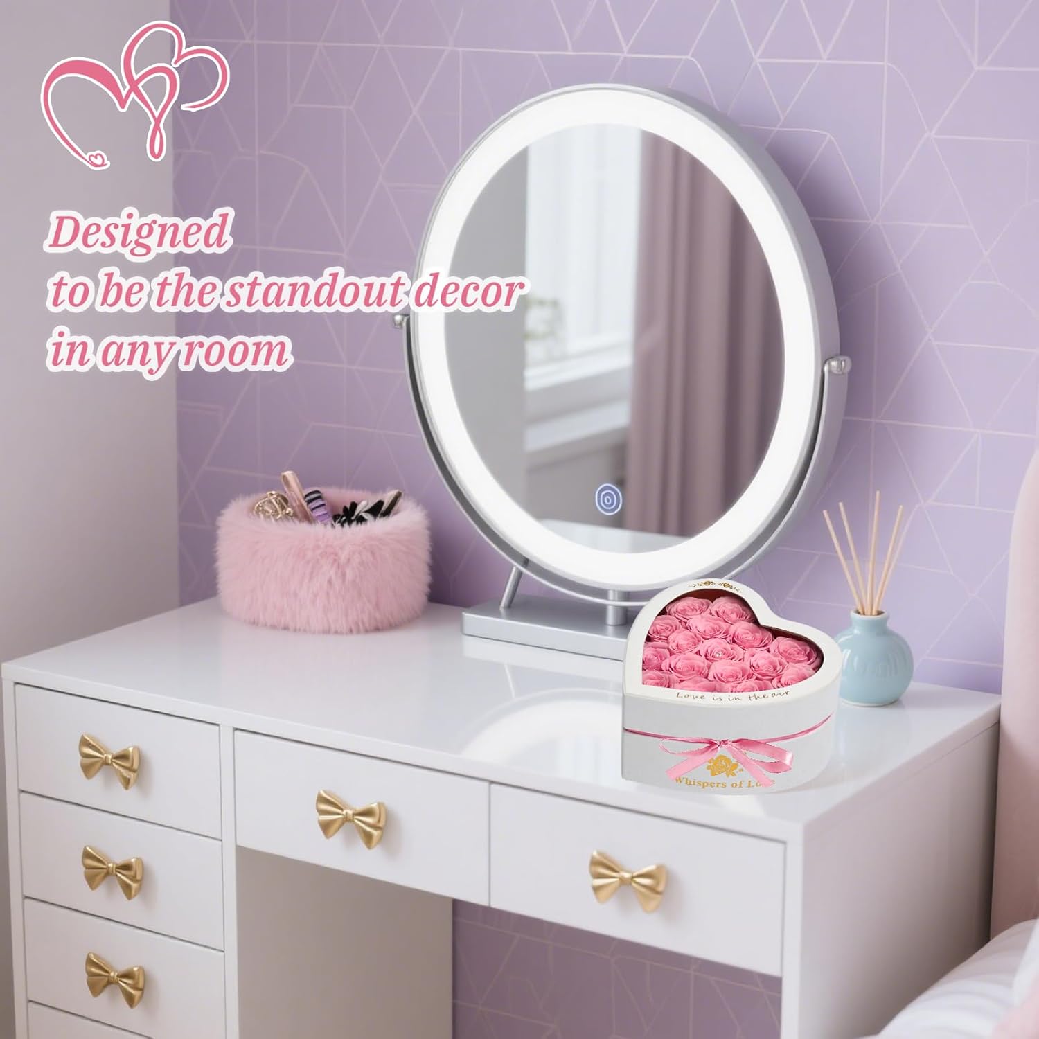 Luxury Preserved Roses – Forever Real Roses Flowers for Delivery in a White Box, Preserved Flowers Birthday Gifts for Women Mom Wife, Ideal for Anniversary (Pink 16 Roses, 16 Roses)