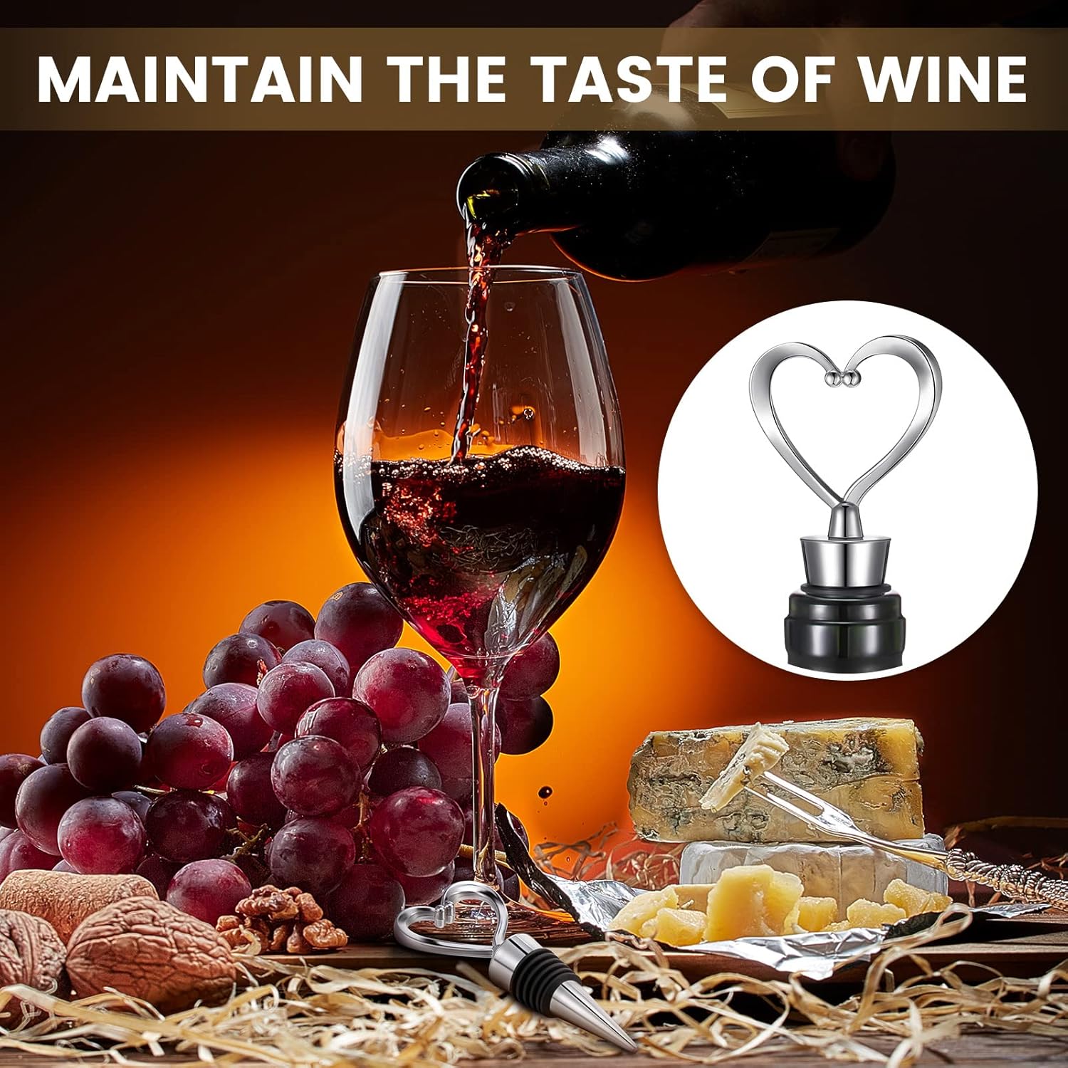 30 Pcs Heart Shape Wine Stoppers Love Wine Bottle Stopper Silver Champagne Beer Bottle Stopper 50 White Kraft Labels 30 Sheer Bags with String for Wedding Gift Valentine Decorations