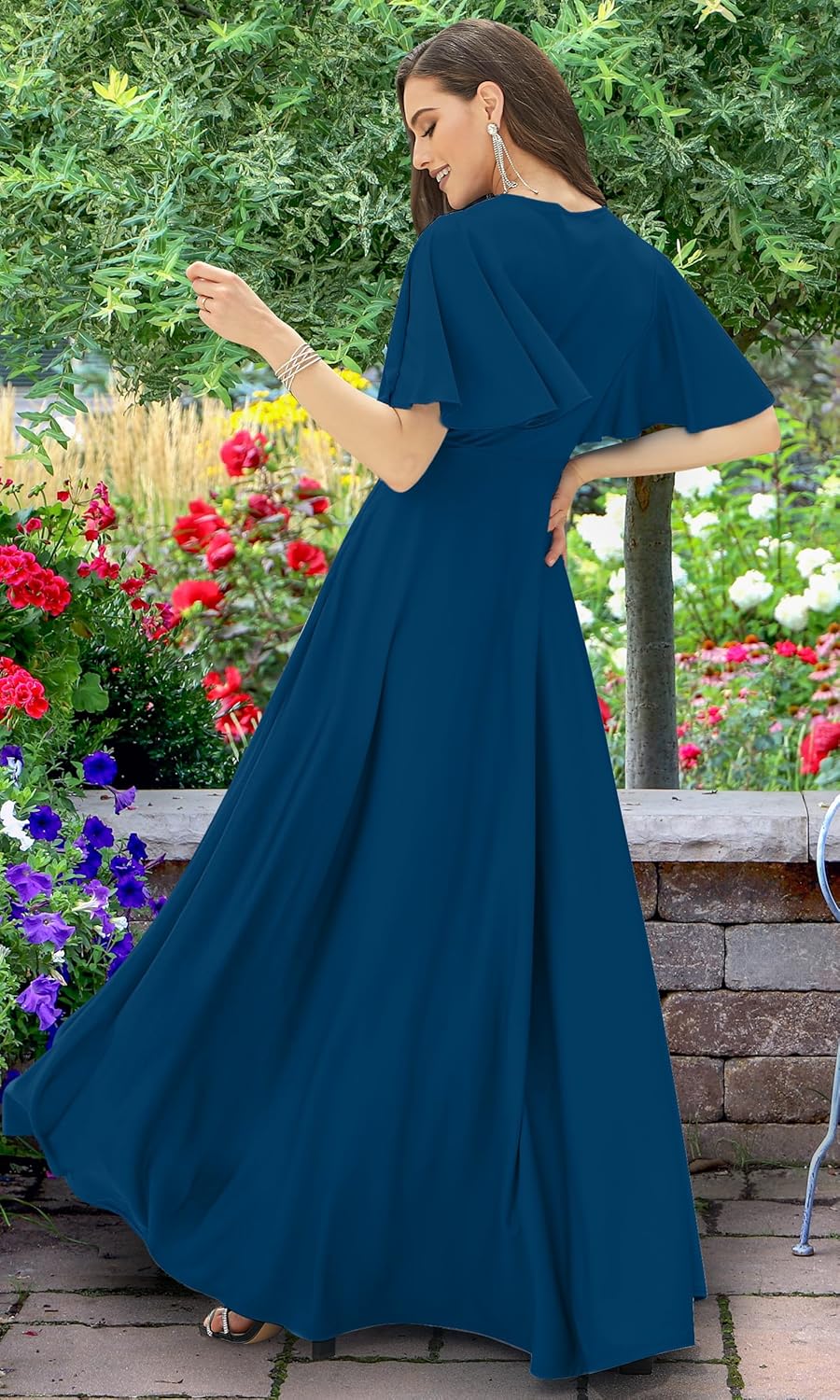 KOH KOH Womens 2025 Long Elegant Bridesmaid Evening Cocktail Modest Maxi Dress