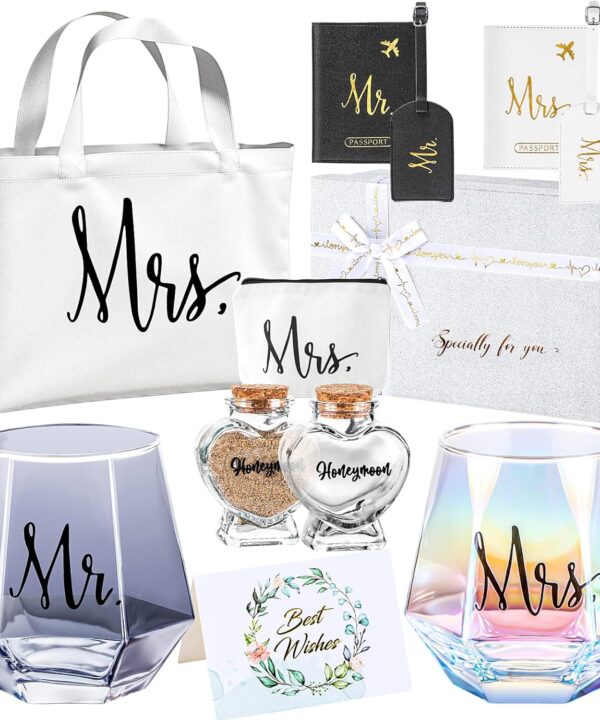 Wedding Engagement Box Basket for Couples-Newlywed Marriage-Mr and Mrs Gifts