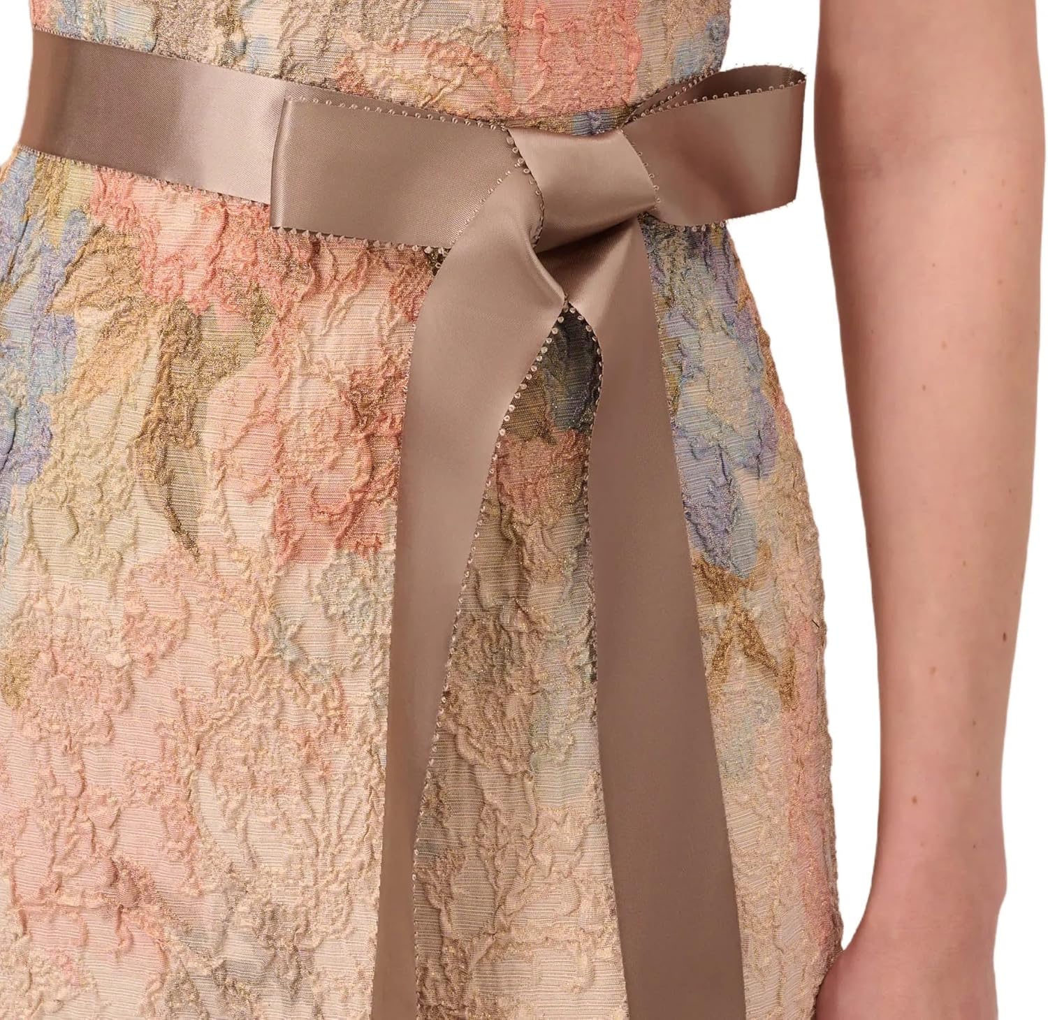 Adrianna Papell Womens Mateleasse Column Gown