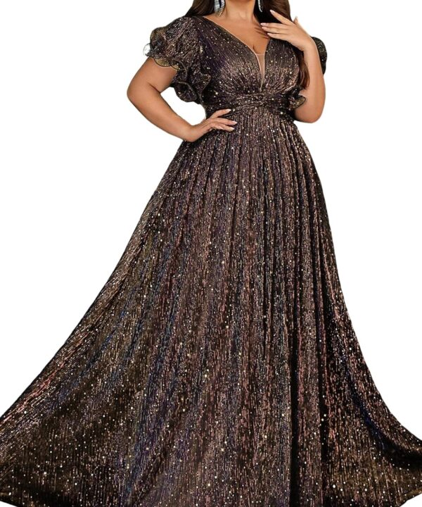 Women Plus Size Wedding Guest Summer Long Prom Dress A Line Elegant Formal Evening Party Cocktail Bridesmaid Gown