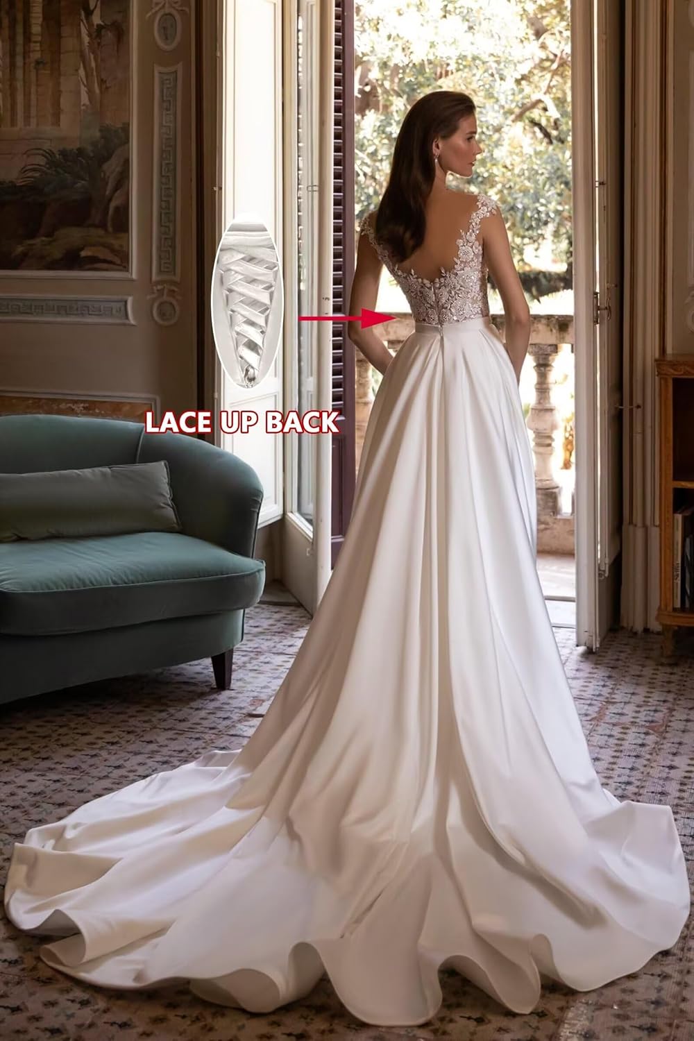 White Wedding Dresses for Bride Boho Lace Mermaid Sexy Beach Bridal Gowns for Bride with Long Train 2025