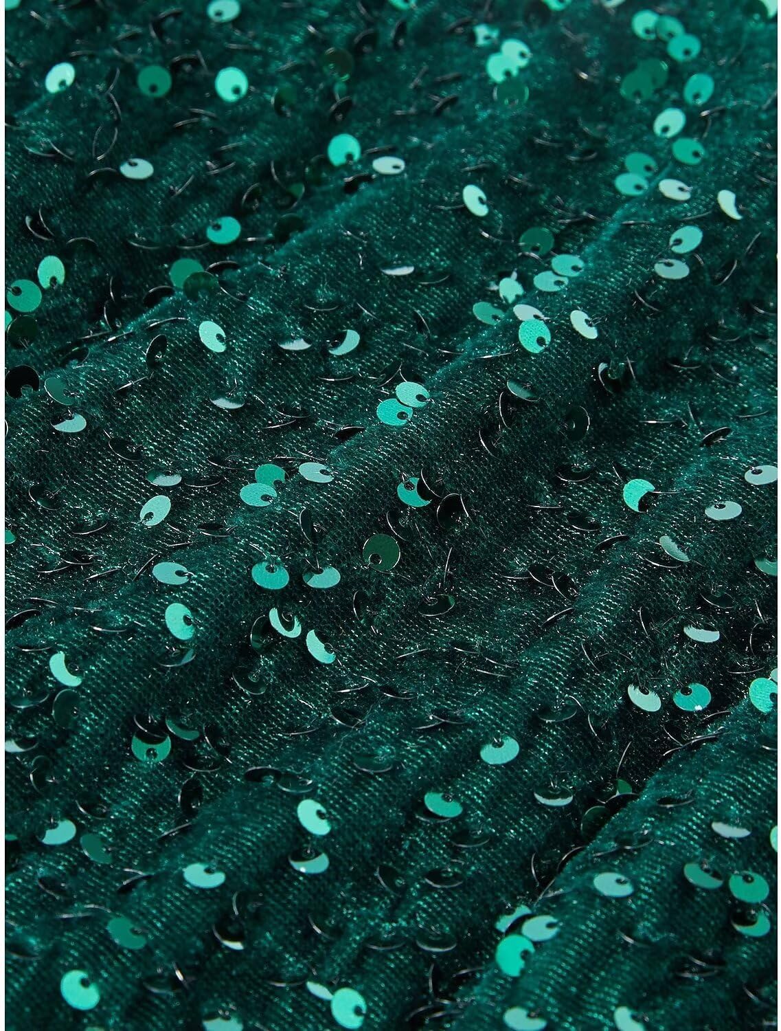 Long Sleeve Prom Dresses for Women Sparkly Sequin Evening Gowns Boat Neck Satin Formal Dress Overskirt