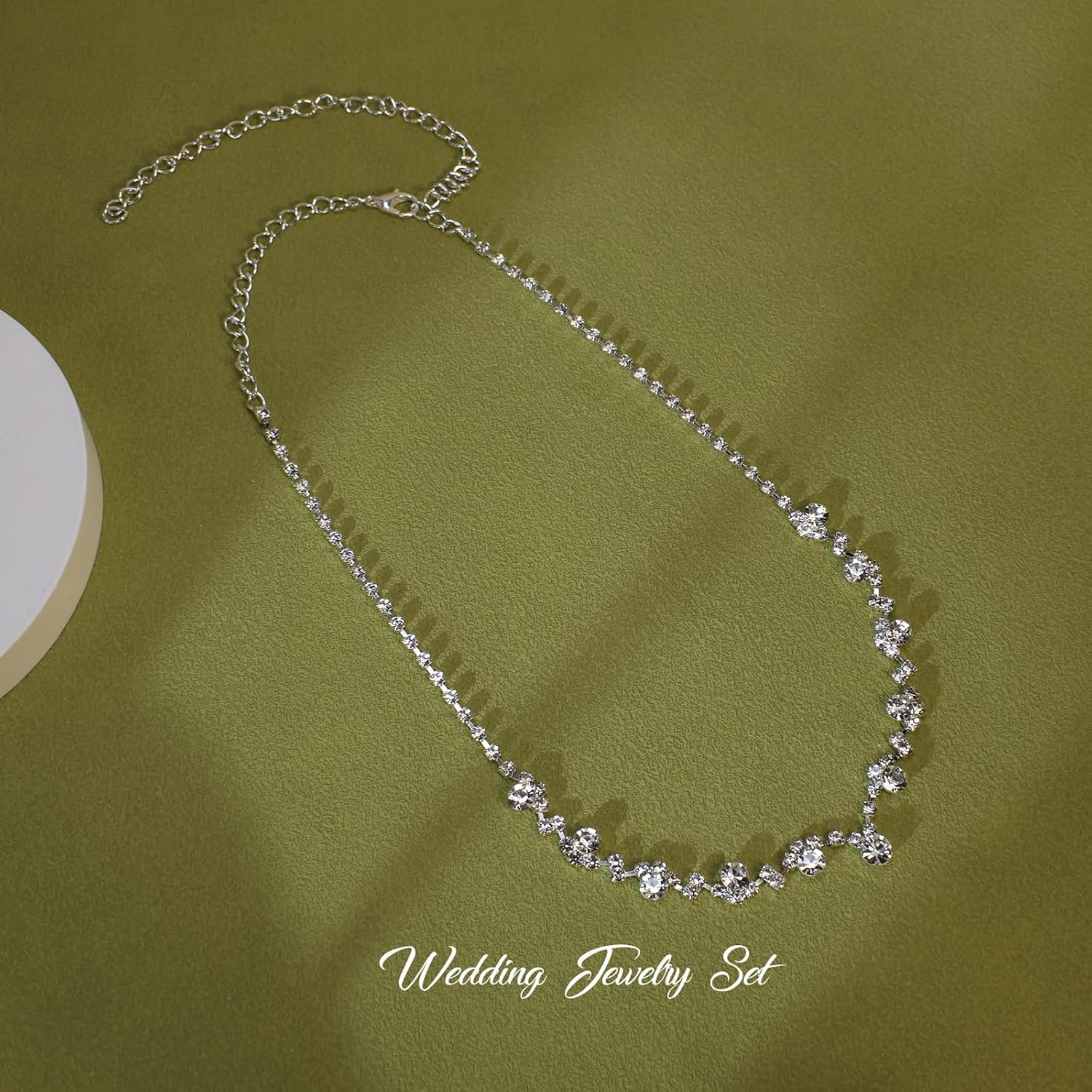 UDYLGOON Necklace Earrings Bracelet Jewelry Set Bride Bridesmaid Wedding Prom Party