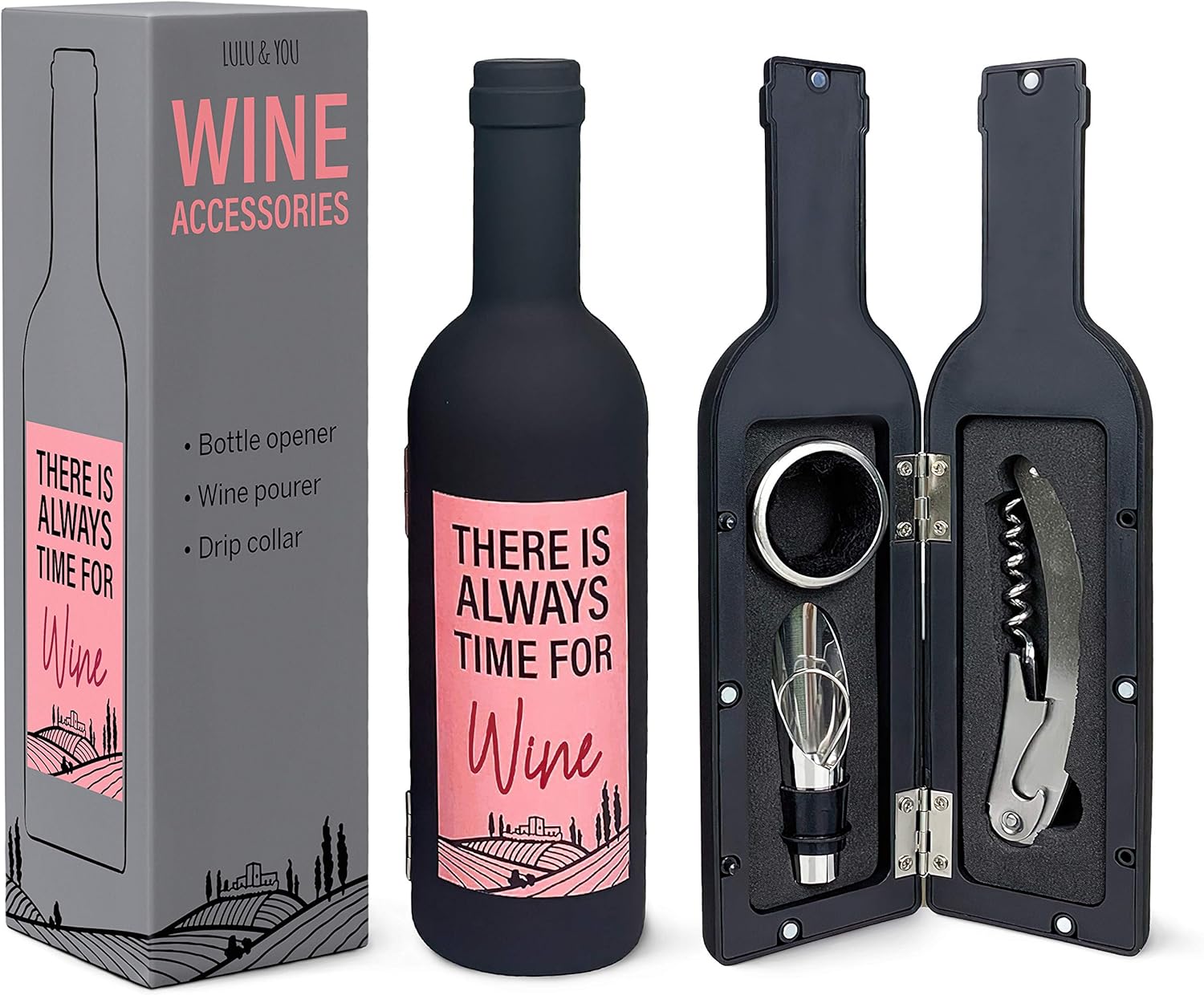 Lulu & You Wine Kit - Wine Opener Set - Wine Gift for Any Wine Enthusiast | Wine Accessories for Wine Lovers