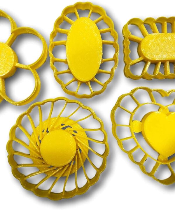Thumbprint Shaped Cookie Cutters (Set of 5 Cutters, 2.5” each)