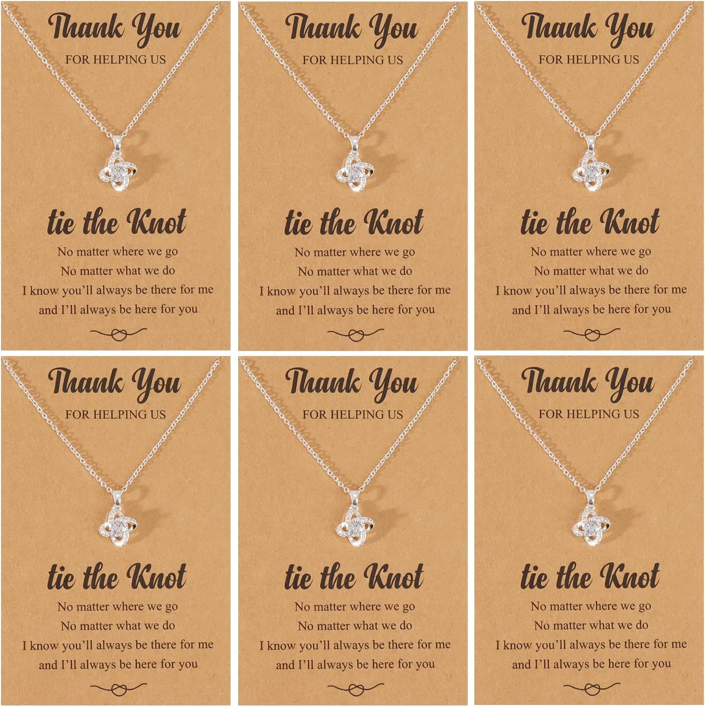YANCHUN Bridesmaid Gifts for Bridal Party Gifts Bridesmaids Proposal Necklaces for 2/4/6/8 Favors Bridesmaid Dress Jewelry Set