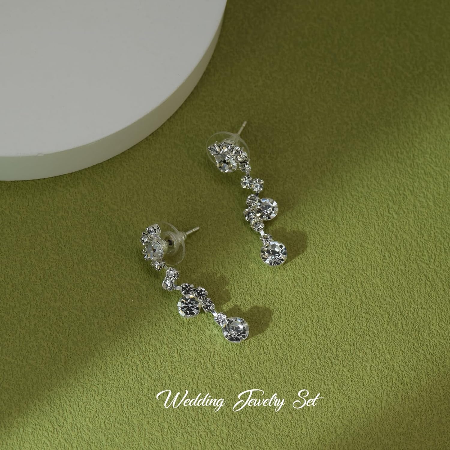 UDYLGOON Necklace Earrings Bracelet Jewelry Set Bride Bridesmaid Wedding Prom Party