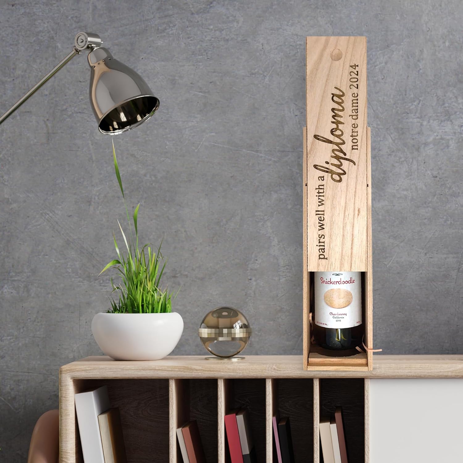 City North Customizable Wooden Wine Box, Wedding Gift Name & Name, Est 2024 Ideal Gift for Friends – Wine Accessories for Wine Lovers