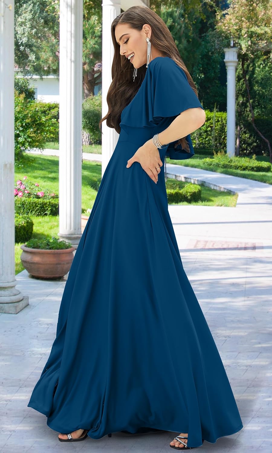 KOH KOH Womens 2025 Long Elegant Bridesmaid Evening Cocktail Modest Maxi Dress