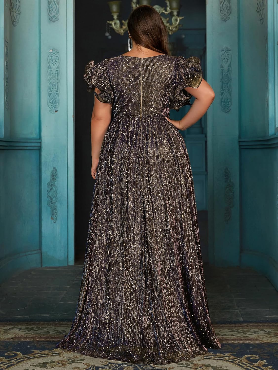 Women Plus Size Wedding Guest Summer Long Prom Dress A Line Elegant Formal Evening Party Cocktail Bridesmaid Gown