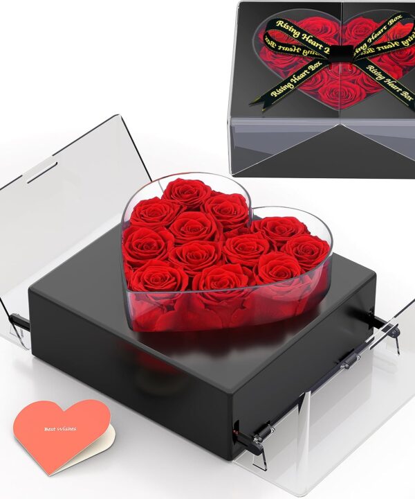Forever Flowers Preserved Roses In A Box - Eternal Flowers - Preserved Flowers Red Roses Bouquet - naturales Ramo De Flores Eternas Rosas eternas - forever roses in a box