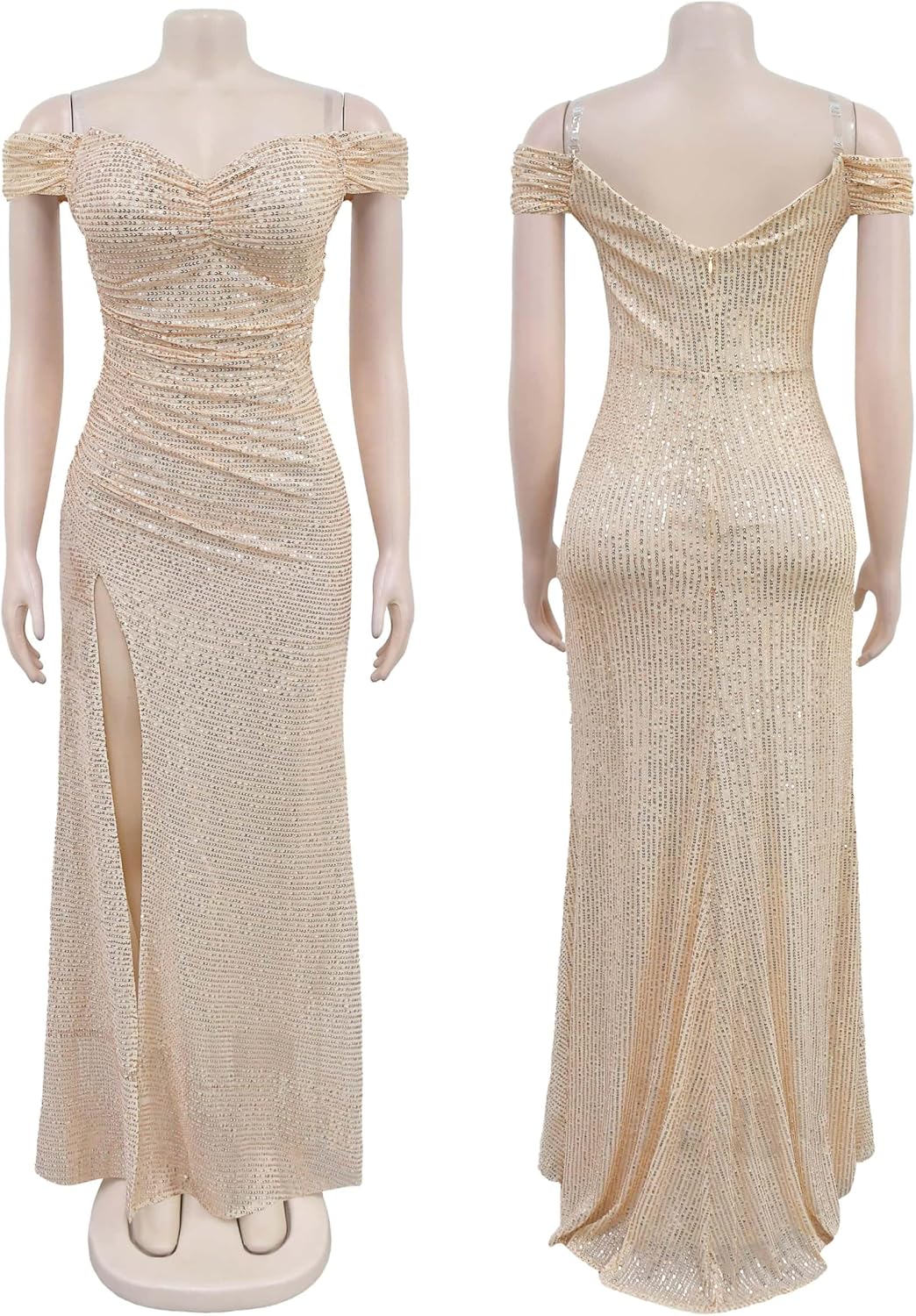 Fully Lined Soft Sequin Evening Dress for Women Formal,Wedding,Prom,Gala