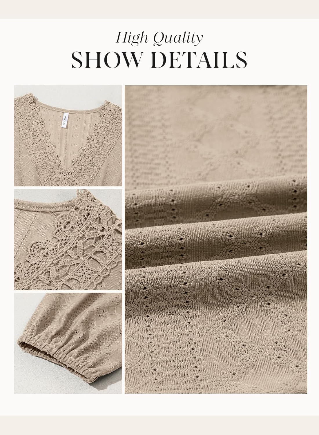 Dokotoo Fall Dresses for Women 2025 Elegant Lace Hollow Out Embroidered V Neck Long Sleeve Casual A-Line Swing Mini Dress