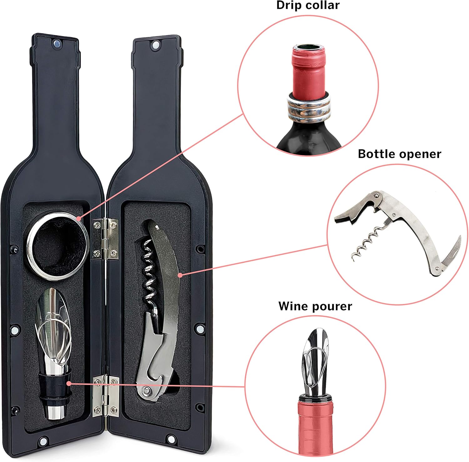 Lulu & You Wine Kit – Wine Opener Set – Wine Gift for Any Wine Enthusiast | Wine Accessories for Wine Lovers