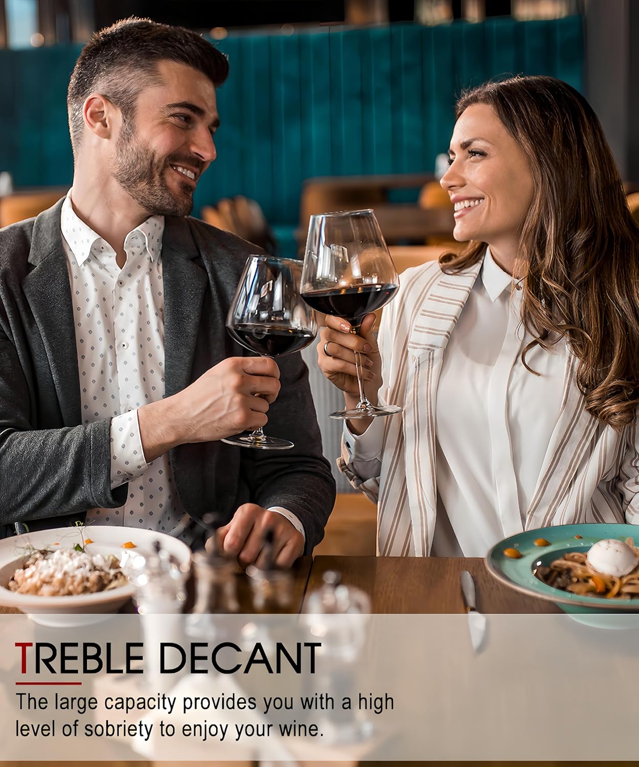 Wine Glasses Set of 2, Large Red Wine Glass, 28 oz Hand Blown Crystal Clearer, Lighter for Tasting, Gift Packaging for Halloween, Birthday, Anniversary, Wedding