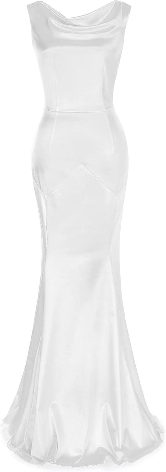 MUXXN Women's 30s Brief Elegant Mermaid Sleeveless Gowns Formal Evening Dress