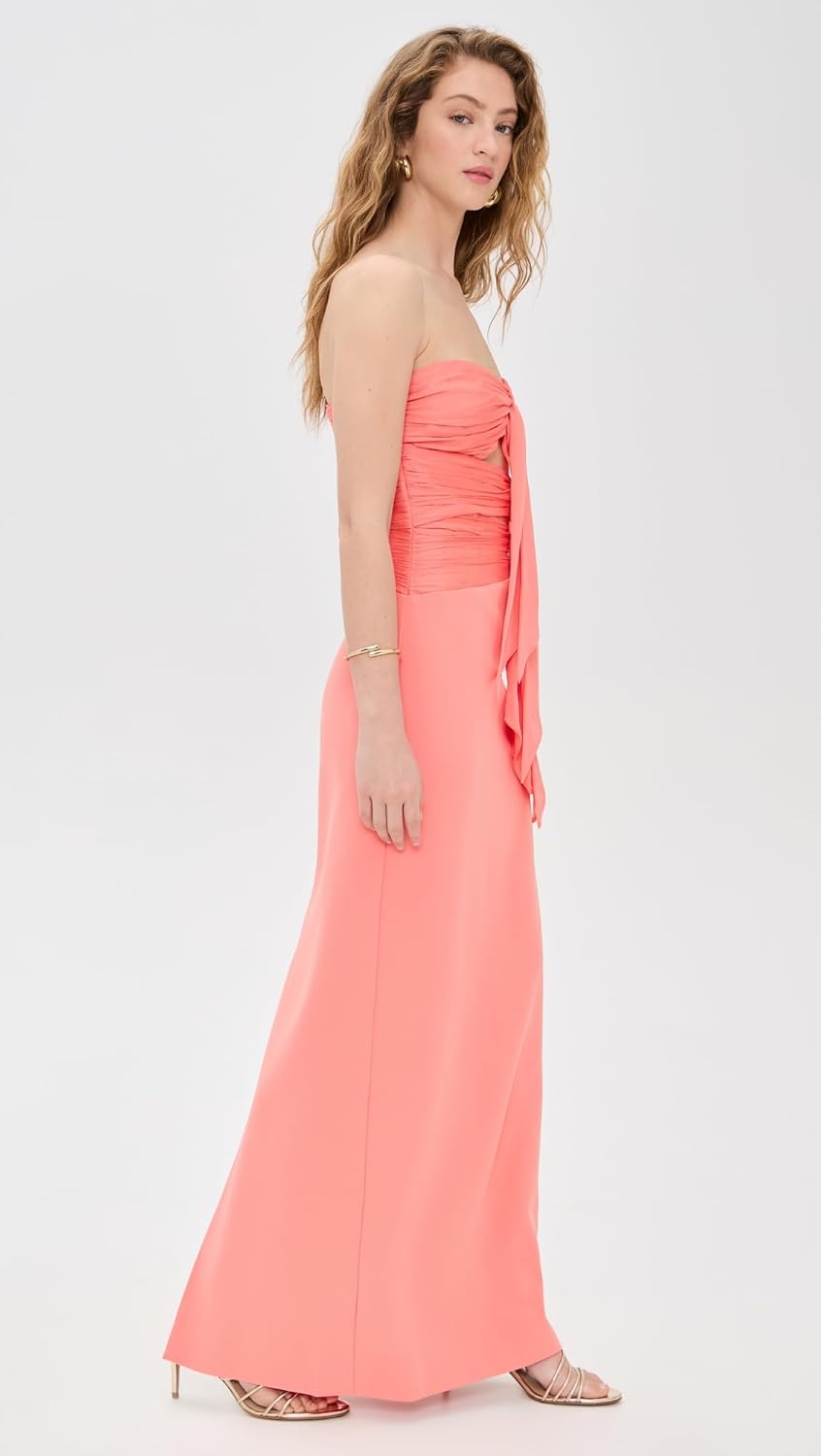 Pandora Systems Womens Diana Cutout Bow Combo Gown