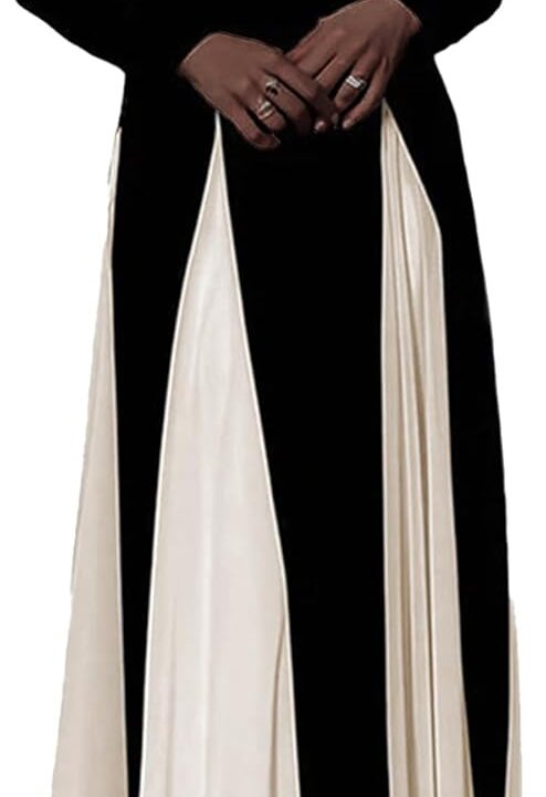 Wedding Guest Dresses for Women Elegant Long Sleeve Patchwork Pleated Swing Long Dress Formal Maxi Dress