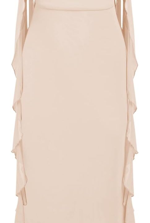 CIDER Formal Dresses for Women Wedding Guest Dresses Summer Maxi Dress Sleeveless Mesh Ruffle Cocktail Bodycon Dress 2025