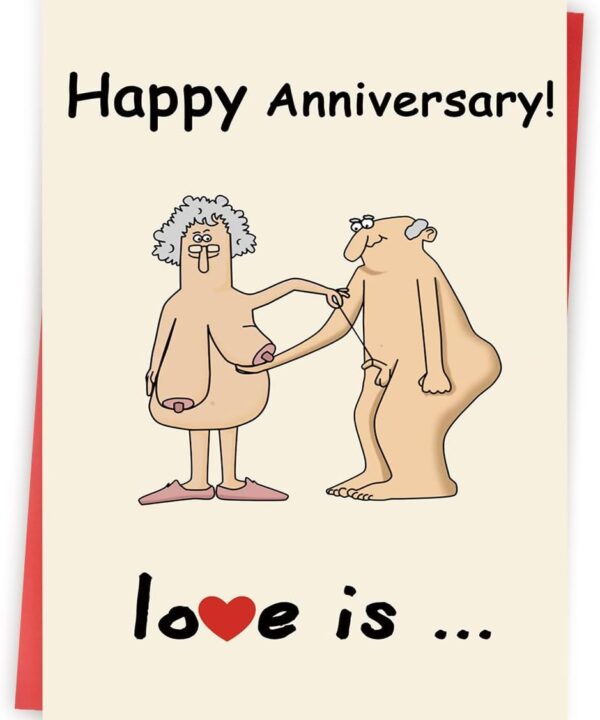 Funny Anniversary Card Gifts for Couple Husband Wife, Happy Wedding Anniversary Decoration for Men Women
