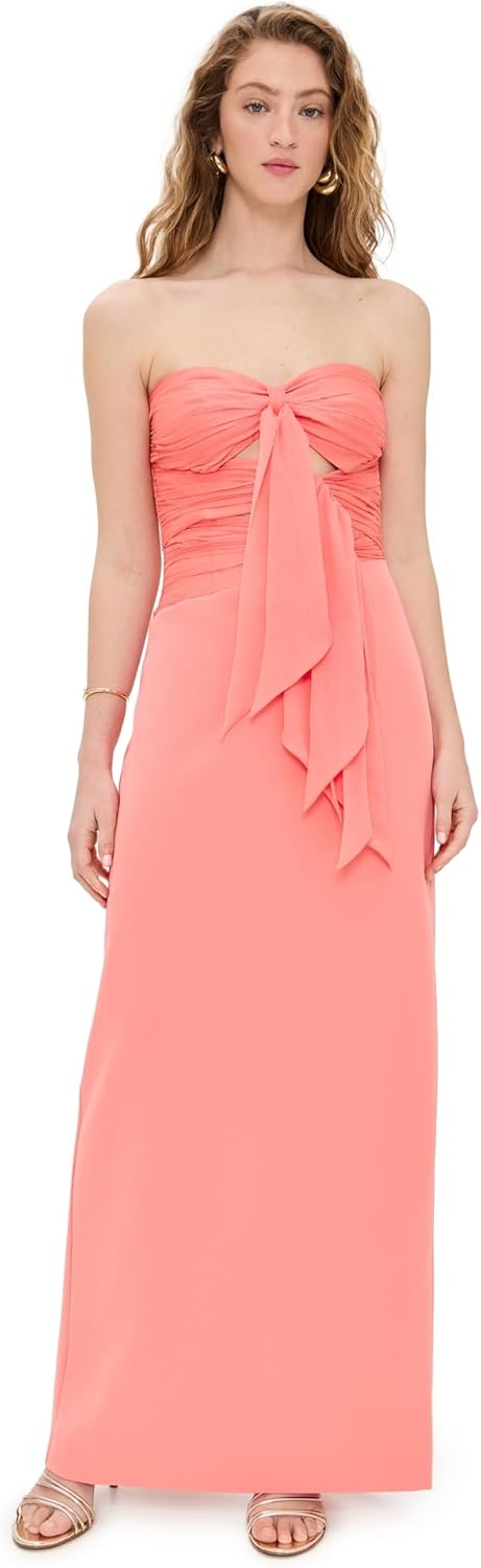 Pandora Systems Womens Diana Cutout Bow Combo Gown