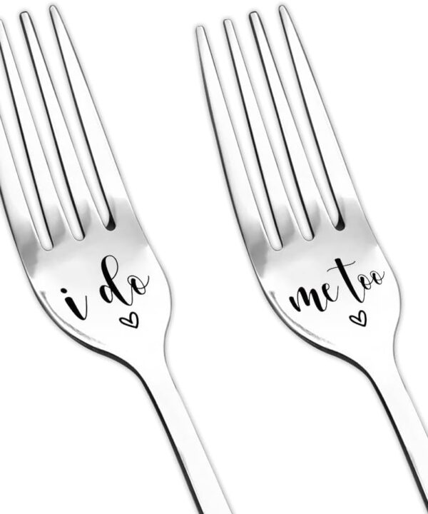 Bride and Groom Fork Gifts for Bridal Shower Gifts for Daughter Bride to Be Unique Marriage Gifts for Couples Wedding Engagament Gifts for Best Friend Sister Couples Newly Engaged