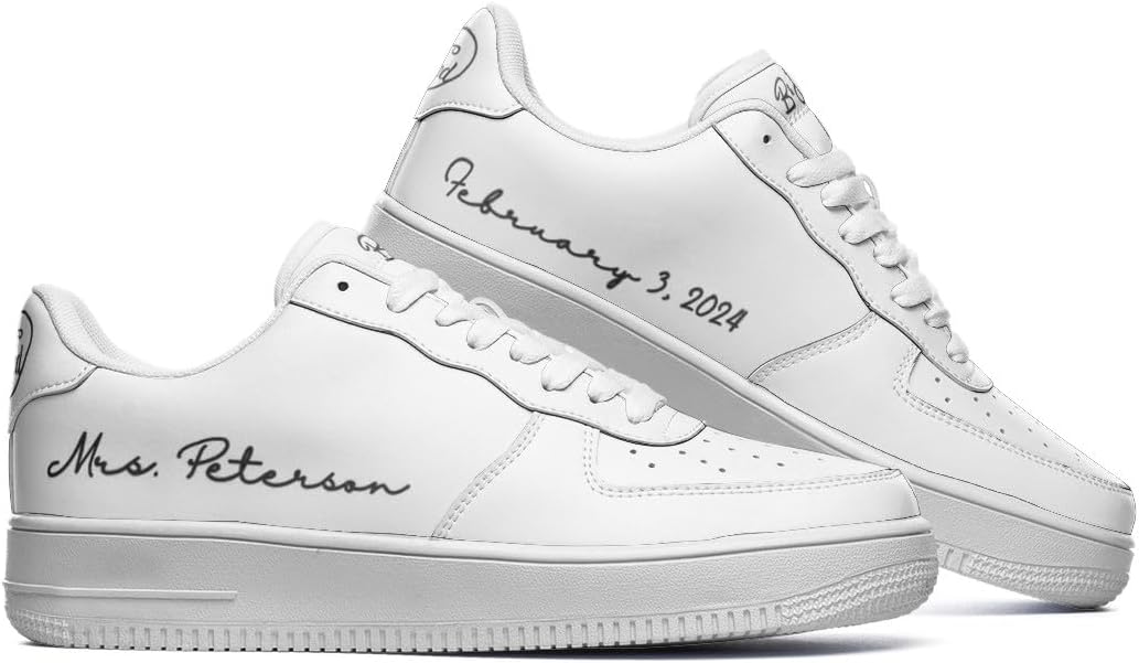 Bride and Groom Matching Sneakers for Wedding Day, Custom Bride Sneakers Groom Sneakers Matching for Wedding, Honey Moon Husband and Wife Personalized Bridal Shoes