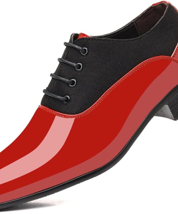 Men's Vintage High Gloss Dress Shoes Patent Leather Oxford Business Suit Tuxedo Formal Shoes Prom Weddings