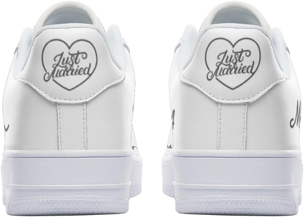 Bride and Groom Matching Sneakers for Wedding Day, Custom Bride Sneakers Groom Sneakers Matching for Wedding, Honey Moon Husband and Wife Personalized Bridal Shoes