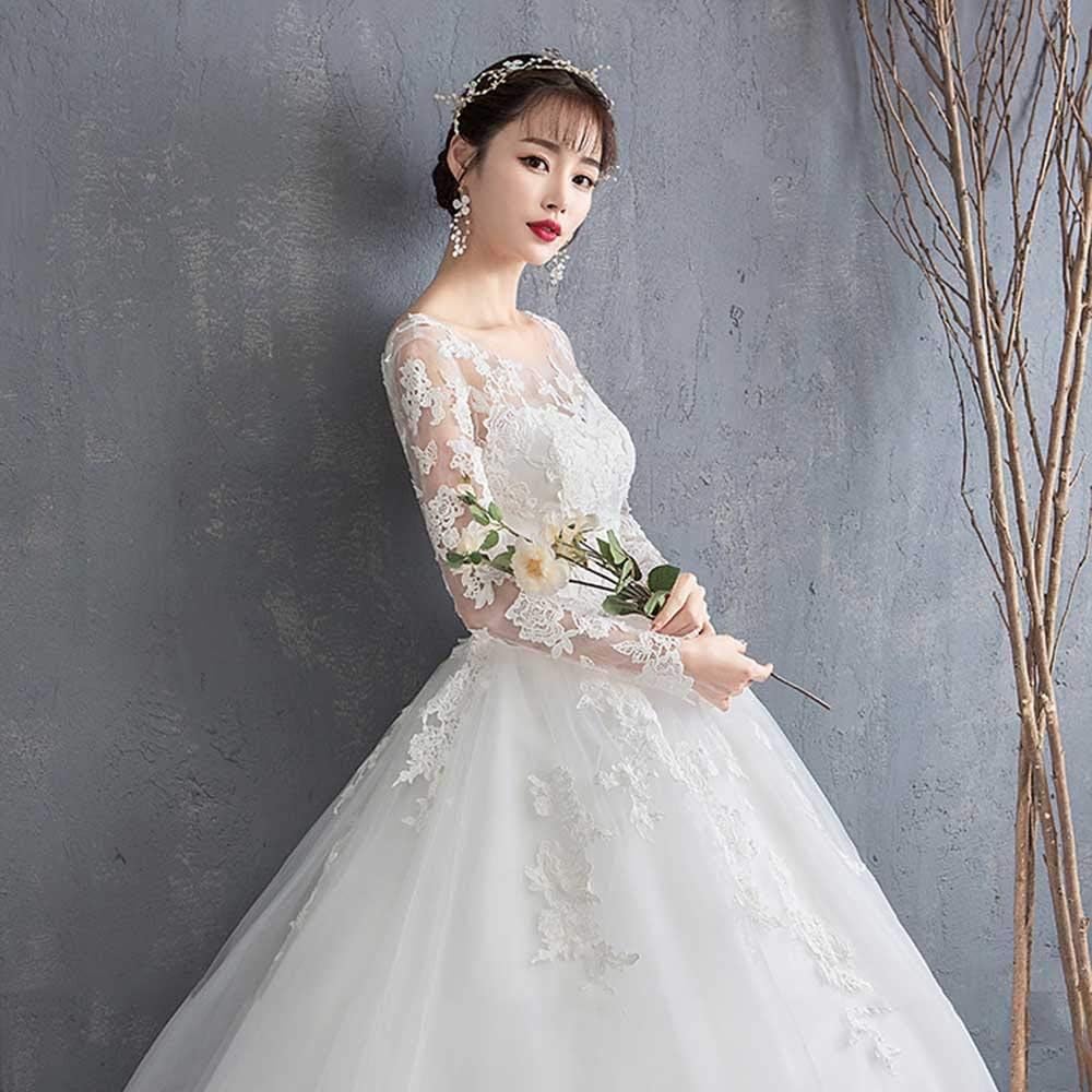 Embroidered Wedding Dress Womens Maxi Long Evening Prom Dresses Formal Party Cocktail Gowns Pretty Gown,White,M