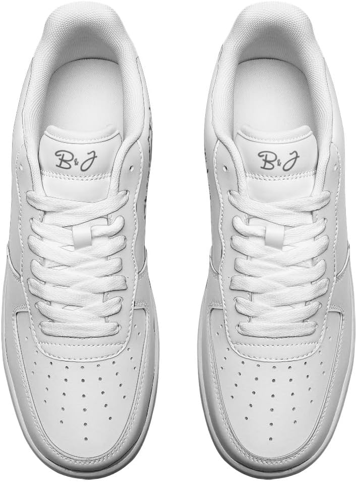 Bride and Groom Matching Sneakers for Wedding Day, Custom Bride Sneakers Groom Sneakers Matching for Wedding, Honey Moon Husband and Wife Personalized Bridal Shoes