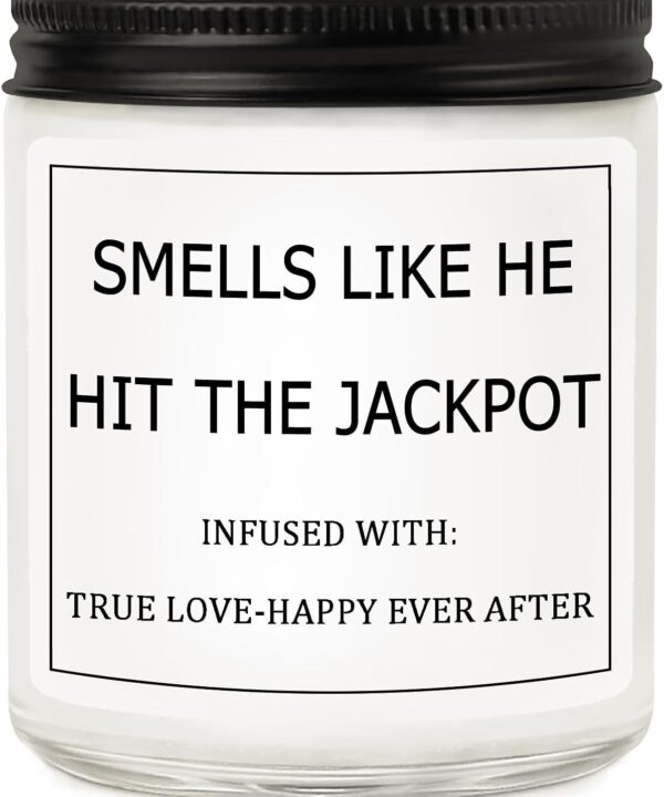 Bridal Shower Gifts for Bride, Bride to Be Engagement Gift for Couples Women, Funny Wedding Lavender Candles