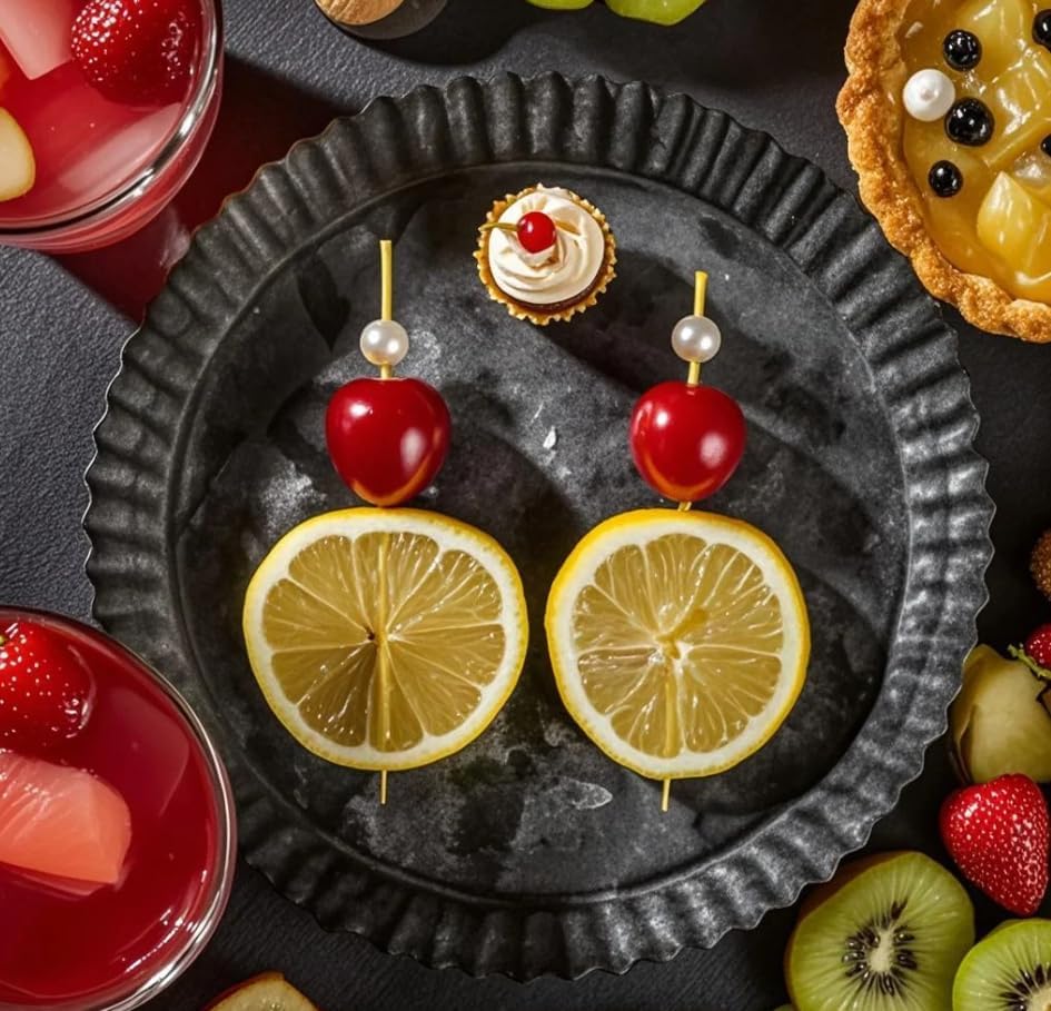 200 Pcs Cocktail Picks, 4.7 Inch Toothpicks for Appetizers Long Cocktail Appetizer Skewers White Pearl Decorative Cocktail Sticks for Drinks, Fruit, Charcuterie, Wedding Food Party Fancy Toothpicks