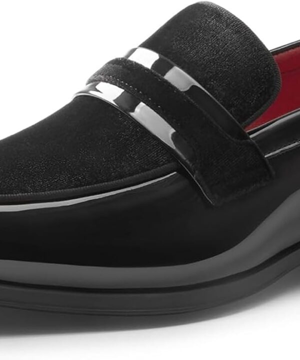 Bruno Marc Men's Tuxedo Patent Loafers Classic Velvet Slip-on Dress Shoes