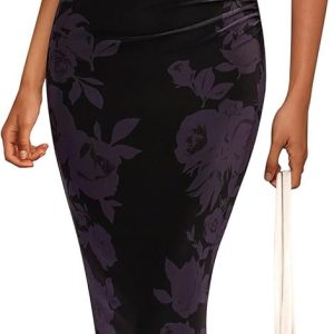 PRETTYGARDEN Wedding Guest Dresses for Women 2025 Summer Spring Floral Bodycon Sleeveless Mesh Maxi Long Dress