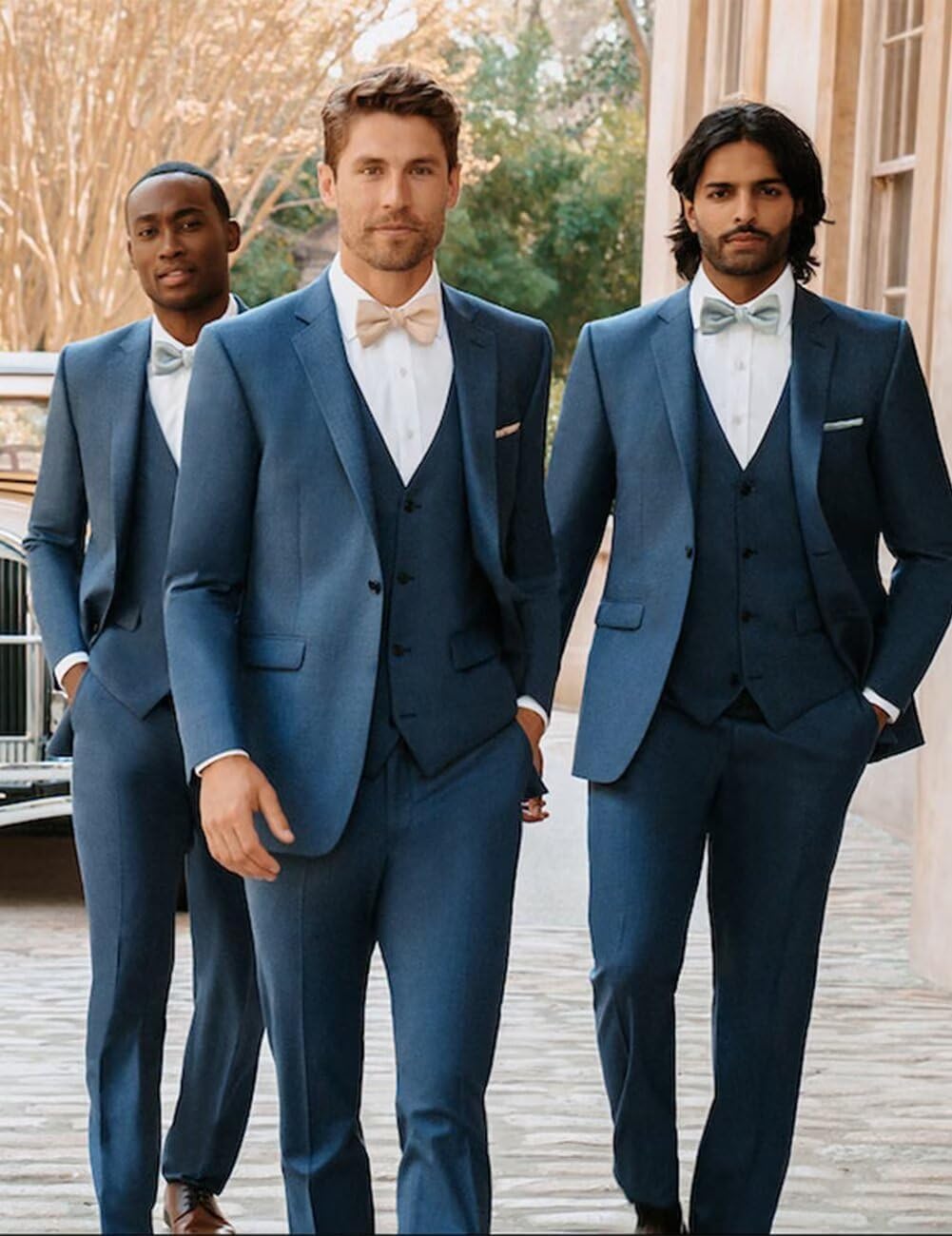 Wangyue Mens Suit 3 Piece Slim Fit Suit for Men Formal Business Suit Wedding Groom Prom Tuxedo Dinner Party