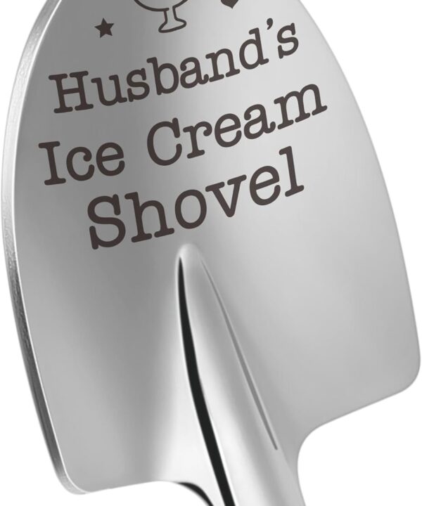 Fathers Day Husband Gifts from Wife - Funny Father's Day for Him Dad Daddy Grandpa Boyfriend Anniversary Birthday Gifts for Men, To My Husband Lover I Love You Gift Husband's Ice Cream Shovel