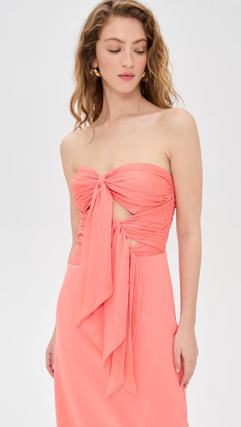 Pandora Systems Womens Diana Cutout Bow Combo Gown