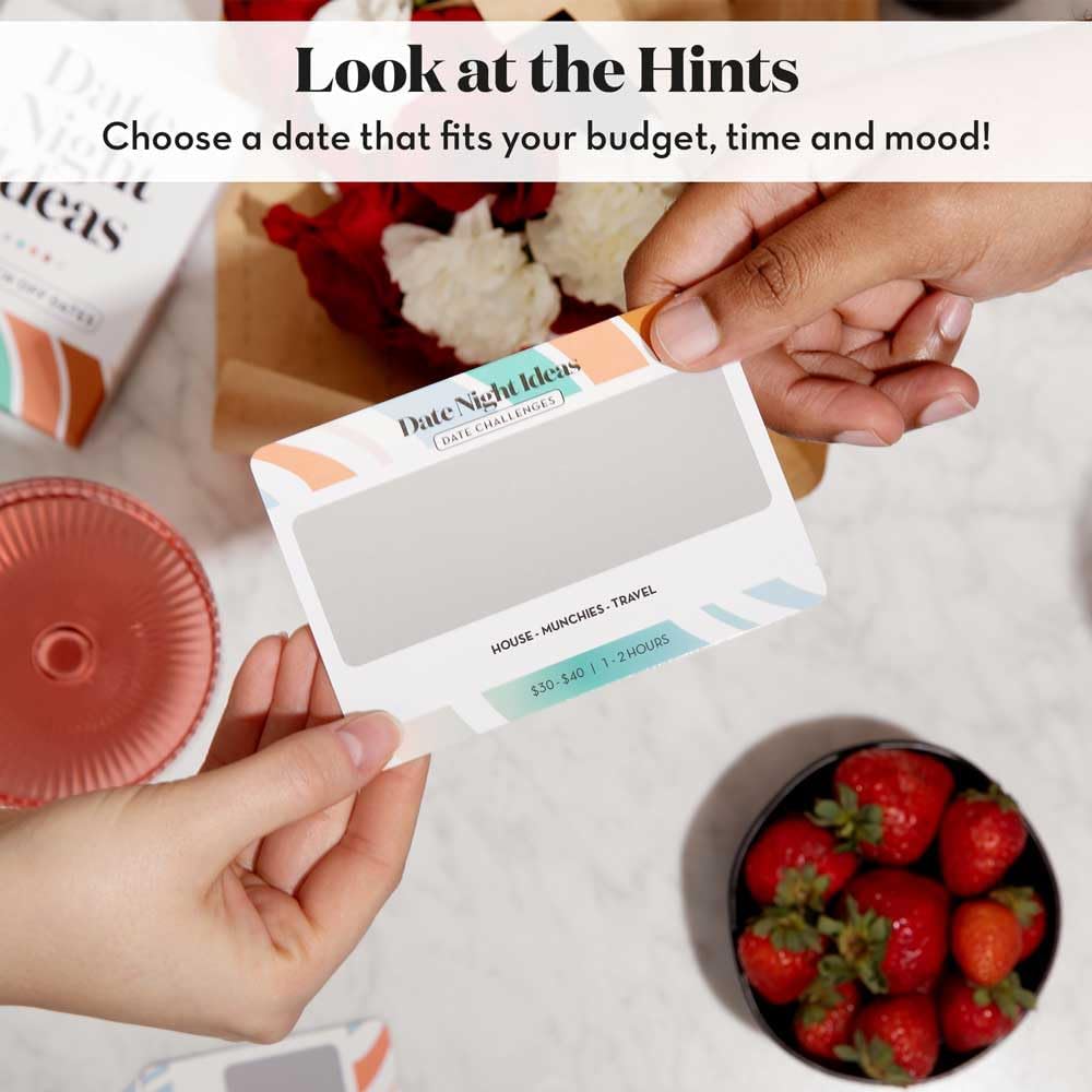 Romantic & Fun Scratch Off Date Night Ideas Card Game, Perfect Couple Gifts for Her or Him, Couple Gifts for Boyfriend, Girlfriend, Wife, Husband, Engagement, Birthday or Anniversaries