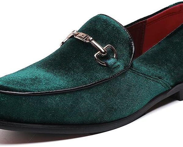 LCQL Men's Luxury Velvet Penny Loafer Shoes Noble Slip-on Suede Loafers Smoking Slippers Plus Size 7-13