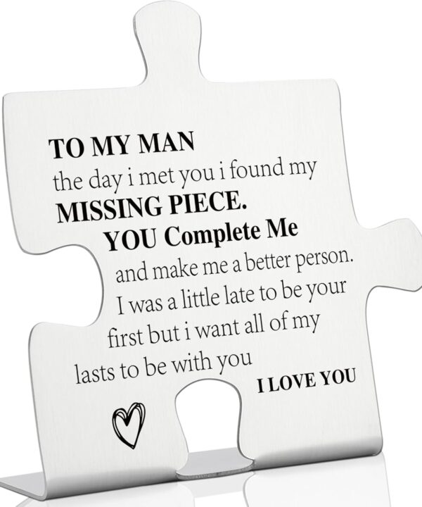 To My Men Gift, Valentines Anniversary Birthday Gifts for Him Fiance Husband, Boyfriend, Groom Engagement Wedding Holiday Father's Day Gift for Home Office Bar Cubicle Desk Table Shelf Sign Decor