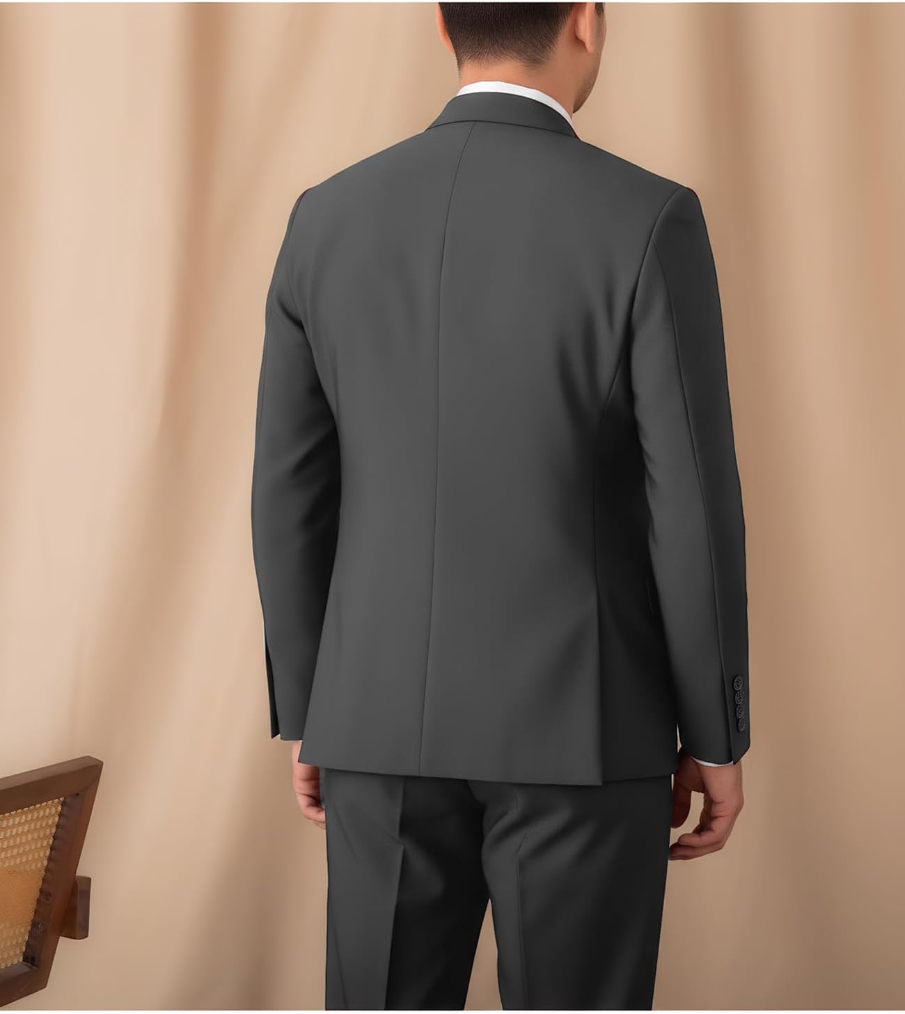 Suit for Men Wedding Slim Fit 3 Piece Set Blazer Jacket Vest Pants Tuxedo Suits for Groomsmen Business Prom Party Sport Coat